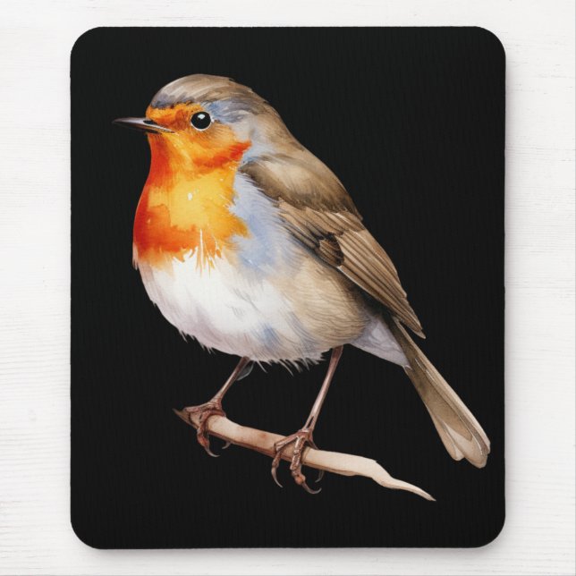 Cute Robin Mouse Mat (Front)