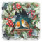 Cute robins and holly and foliage