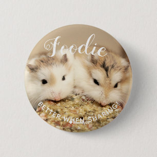 Cute Robo Hamsters Foodie 6 Cm Round Badge
