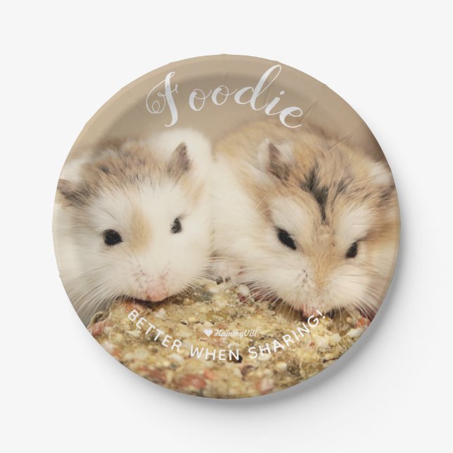 Cute Robo Hamsters Foodie Paper Plate (Front)