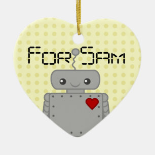 Cute Robot Ceramic Tree Decoration