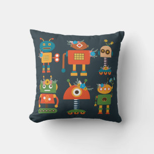 Cute robot children's design cushion