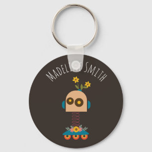 Cute robot children's design key ring