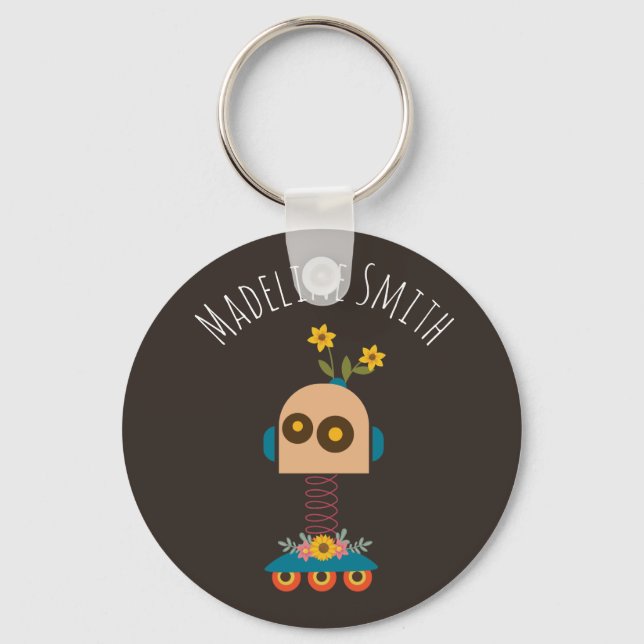 Cute robot children's design key ring (Front)