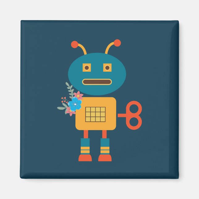 Cute robot children's design magnet (Front)