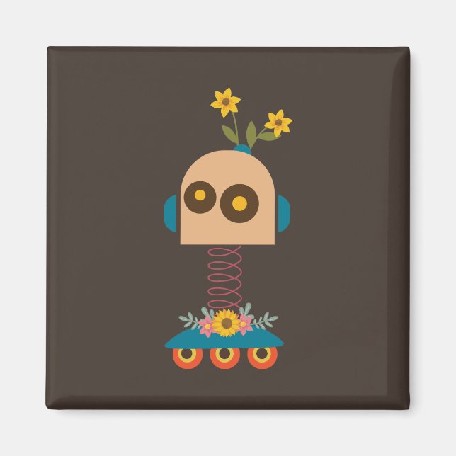 Cute robot children's design magnet (Front)