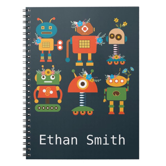 Cute robot children's design notebook (Front)