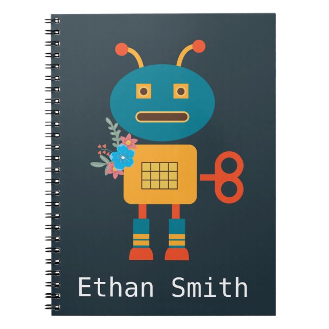 Cute robot children's design notebook (Front)