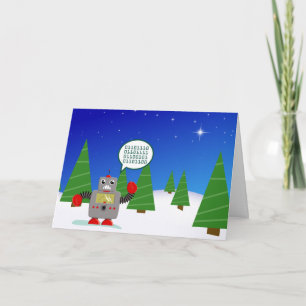 Cute Robot Christmas Card