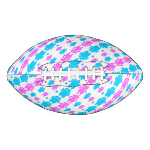 Cute robot familly pattern american football