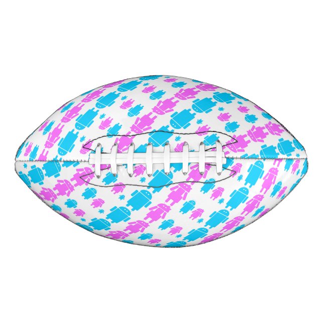 Cute robot familly pattern american football (Front)