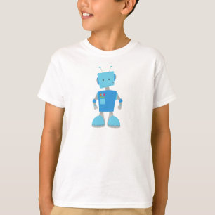 Cute Robot, Funny Robot, Silly Robot, Blue Robot T-Shirt
