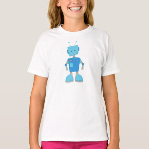 Cute Robot, Funny Robot, Silly Robot, Blue Robot T-Shirt