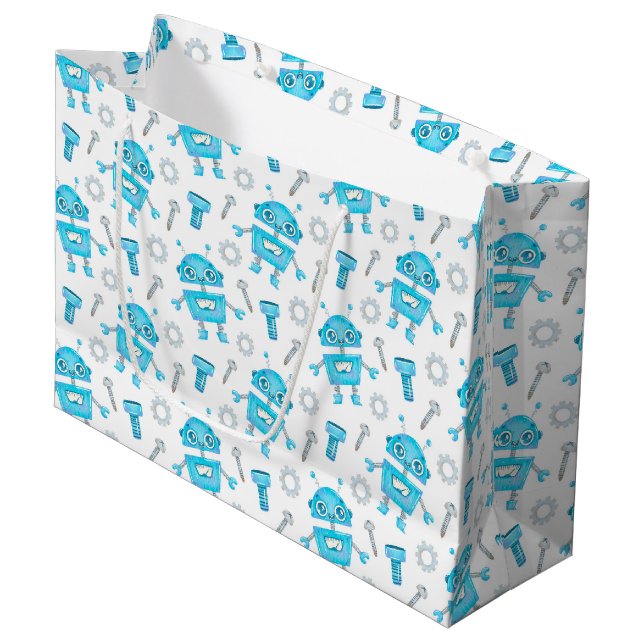 Cute Robot Gift Bag (Front Angled)