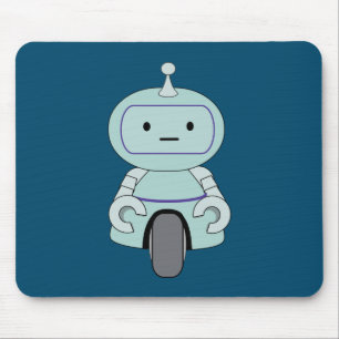 Cute Robot Illustration Mouse Mat