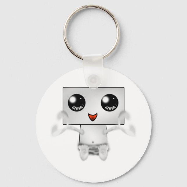 Cute Robot Key Ring (Front)