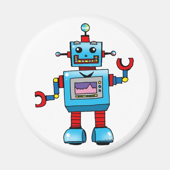 Cute robot magnet (Front)
