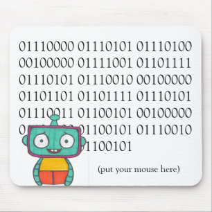 Cute Robot Mouse Pad