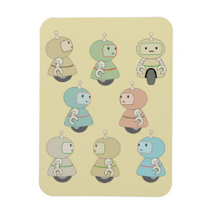 Cute Robot Pattern Magnet