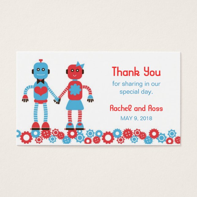 Cute Robot Theme Wedding (Front)