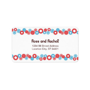 Cute Robot Theme Wedding Label