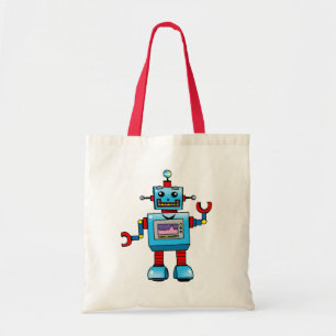 Cute robot tote bag