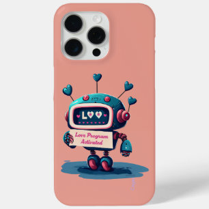 Cute Robot with Love Activated Message iPhone Case