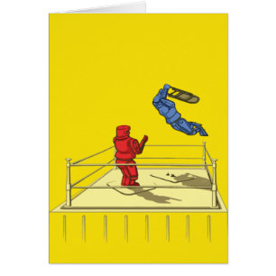 Cute Robot Wrestling Cartoon