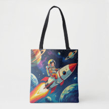 Cute Rockets in Space Astronaut Birthday