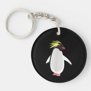 Cute Rockhopper Penguin Funny Antarctic Animal Key Ring