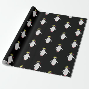 Cute Rockhopper Penguin Funny Antarctic Animal Wrapping Paper