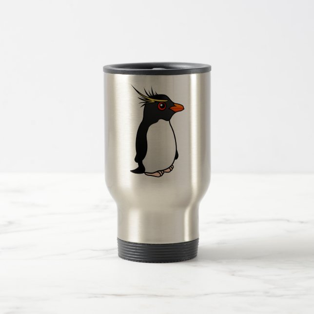 Cute Rockhopper Penguin Travel Mug (Center)