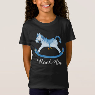 Cute rocking horse painted art kids t-shirt