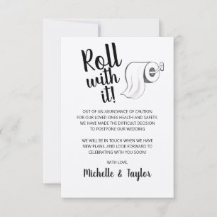Cute Roll with it Postponed Roll with it Card