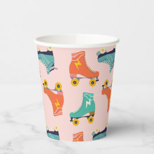 Cute Roller Skate Theme Birthday Paper Cups