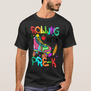Cute Roller Skates Rolling Into Pre K Back To Scho T-Shirt