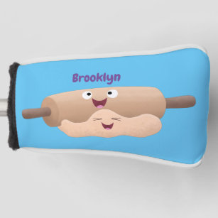 Cute rolling pin and dough pastry baking cartoon golf head cover