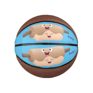 Cute rolling pin and dough pastry baking cartoon  mini basketball