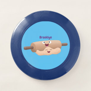 Cute rolling pin and dough pastry baking cartoon Wham-O frisbee