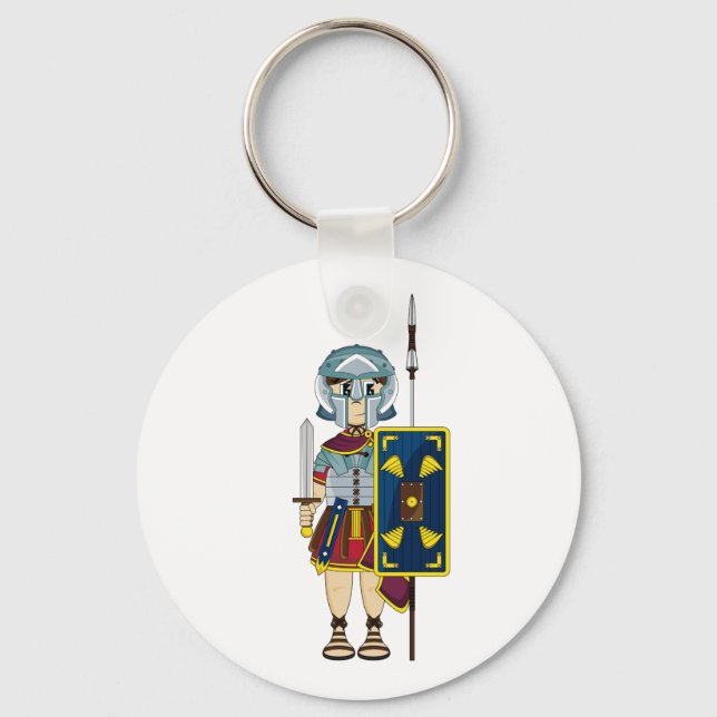 Cute Roman Gladiator Keychain (Front)