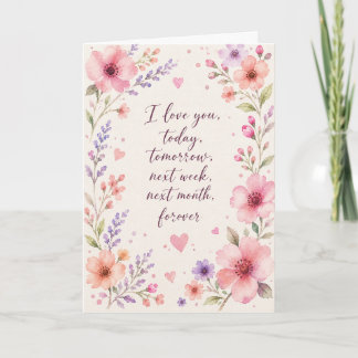 Cute Romance Love You Forever Greeting Card