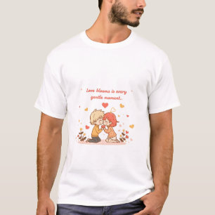 Cute Romantic Anime Couple - Love Moment T-Shirt