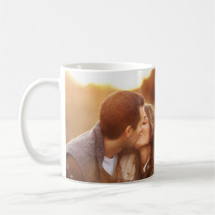 Cute Romantic Couple Kissing Photo Mug