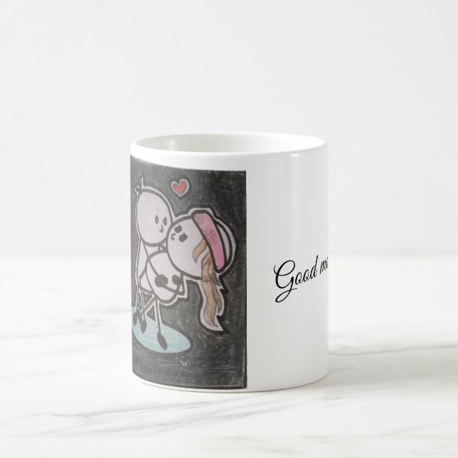 Cute Romantic Couple Love cup Coffee Mug (Center)