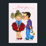 Cute Romantic Couple - Love - I Love You - Kiss  Acrylic Print<br><div class="desc">Cute Romantic Couple - Love - I Love You - Kiss Boy and Girl - Fun Painting - Choose / Add Your Unique Text / Name / Colour - Make Your Special Gift - Resize and move or remove / add elements - image / text with customisation tool. Painting and...</div>