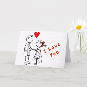 Cute Romantic Couple Love Valentine's Day Card