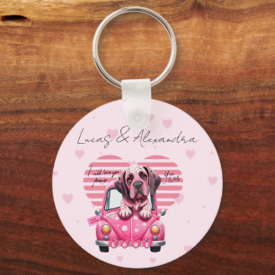 Cute Romantic Couple Names Valentines Day Key Ring