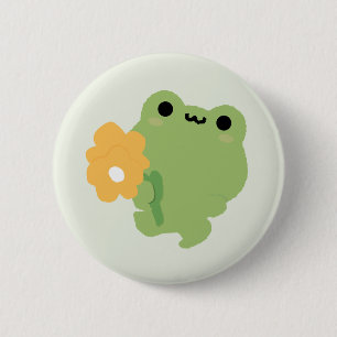 Cute Romantic Frog 6 Cm Round Badge