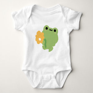 Cute Romantic Frog Baby Bodysuit