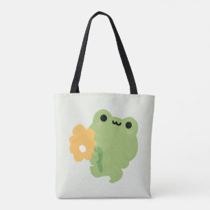 Cute Romantic Frog Tote Bag